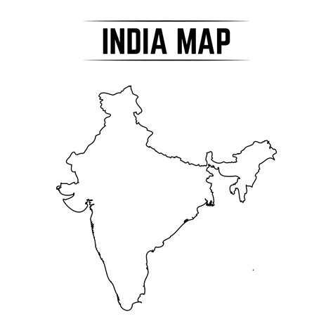 Outline Simple Map of India 3087781 Vector Art at Vecteezy