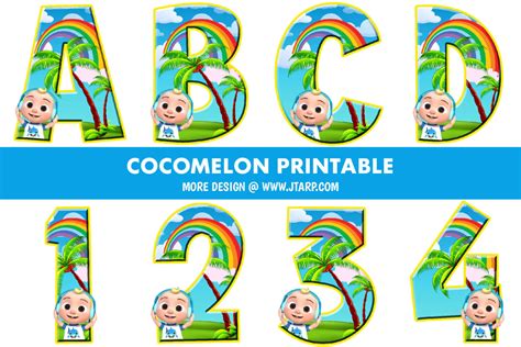 Cocomelon Printable Letters And Numbers Thumbnail