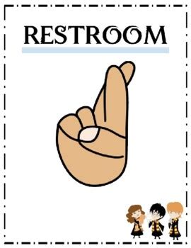 Harry Potter Restroom Hand Signal by ValleyGoods | TPT