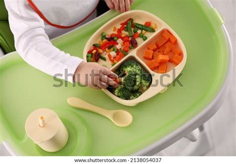 Little Baby Eating Healthy Food High Stock Photo 2138054037 | Shutterstock