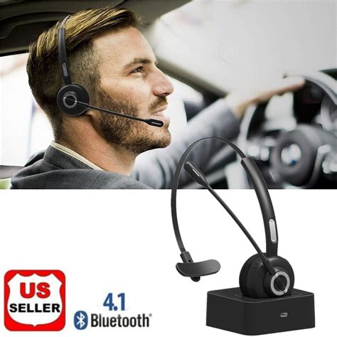 Trucker Bluetooth 4.1 Headset, Wireless Headphone Office Headset with ...