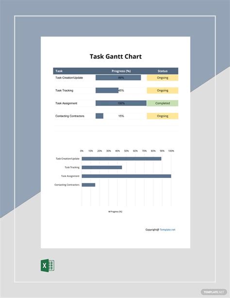 Task Gantt Chart Template