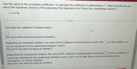 Solved Use the value of the correlation coefficient r to | Chegg.com