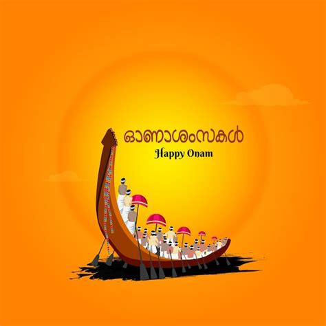 Premium Vector | Happy Onam malayalam