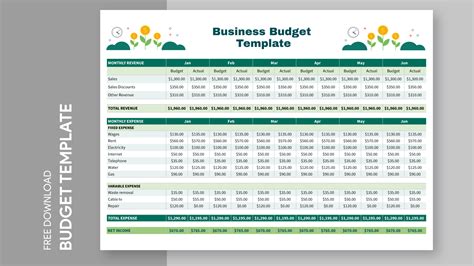 Small Business Budget Free Google Sheets & Excel Template - gdoc.io