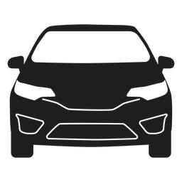 Compact car top view silhouette - Transparent PNG & SVG vector file