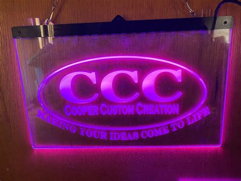 Acrylic LED sign / light up sign / changes colors / | Etsy