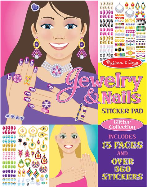 Jewelry & Nails Glitter Stickers Pad - Kite and Kaboodle