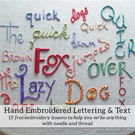 Hand Embroidery: Lettering and Text Index – NeedlenThread.com