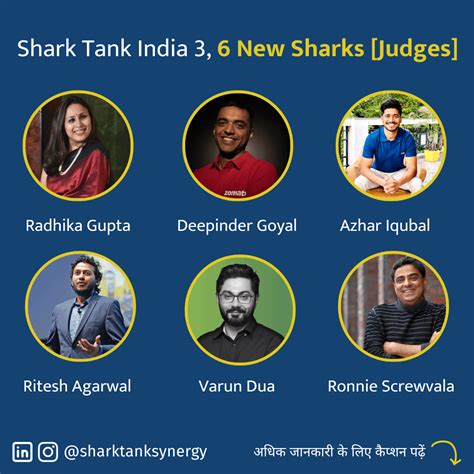 6 New Judges for Shark Tank India Season 3🚀 : r/sharktanksynergy