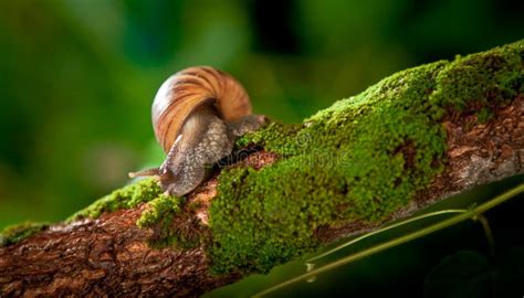 Garden Snail In Natural Habitat Stock Photo - Image: 28102326