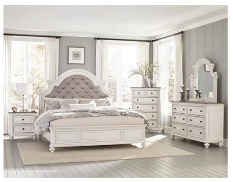 Homelegance Baylesford 4pc Panel Bedroom Set in Antique White