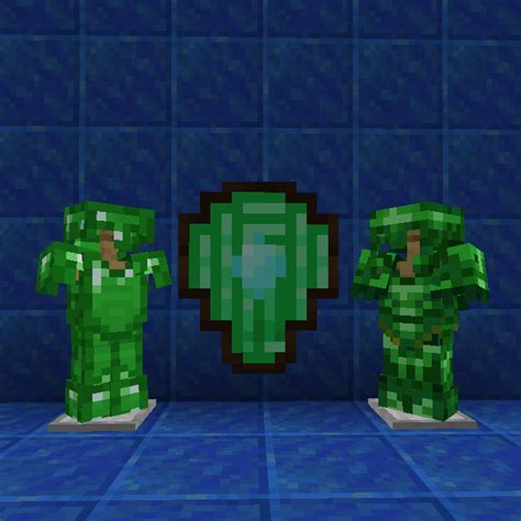 Emerald Armor/sword/shield Minecraft Texture Pack