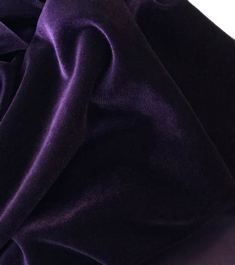 Purple Stretch Velvet Fabric by the Yard Royal Purple Velvet - Etsy