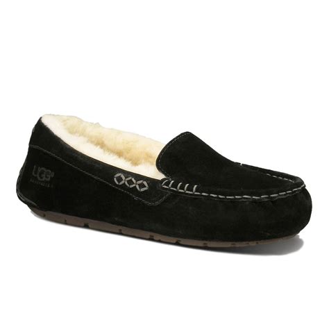 UGG Ansley Slippers Black Ladies | SoleConnect