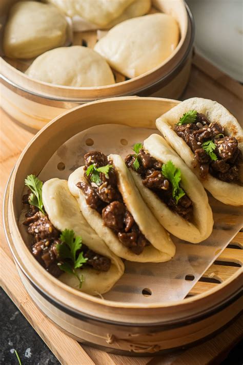 Steamed Bao Buns with Glazed Beef Filling | Hungry for Goodies