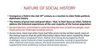 Sources of social history | PPT