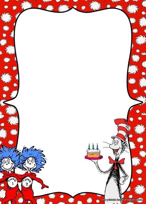 Dr Seuss Party Invitations Printable - Printable Party