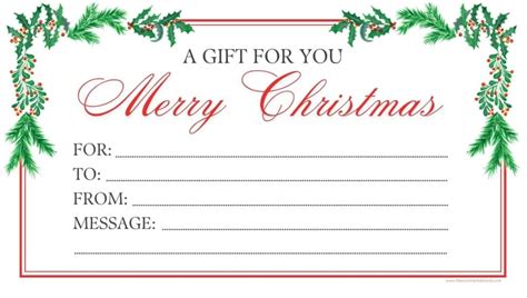 6 Free Printable Gift Certificate Templates for Christmas - The ...