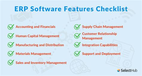 ERP Requirements Checklist and Template | Checklist, Customer ...