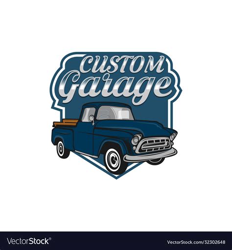 Retro truck logo template vintage emblem Vector Image