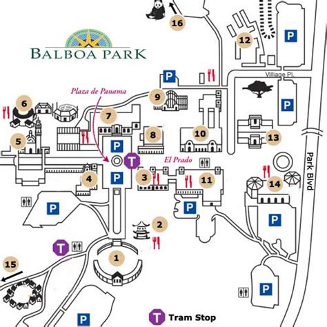 Balboa Park Tourist Map - San Diego Balboa Park • mappery