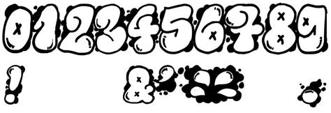 Cool Graffiti Number Fonts