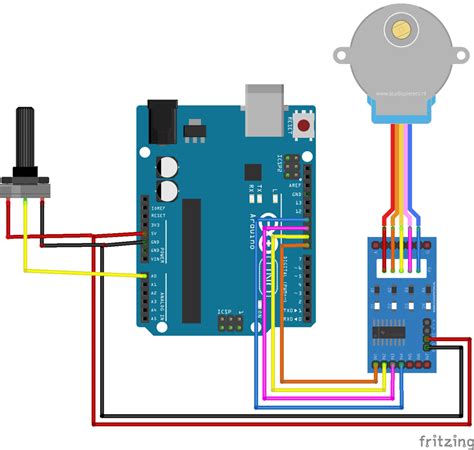 clapă Actualizați Acvariu stepper motor potentiometer arduino amprentă ...