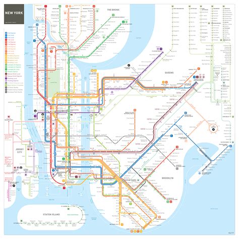 Schematic New York City Subway map by INAT : nycrail