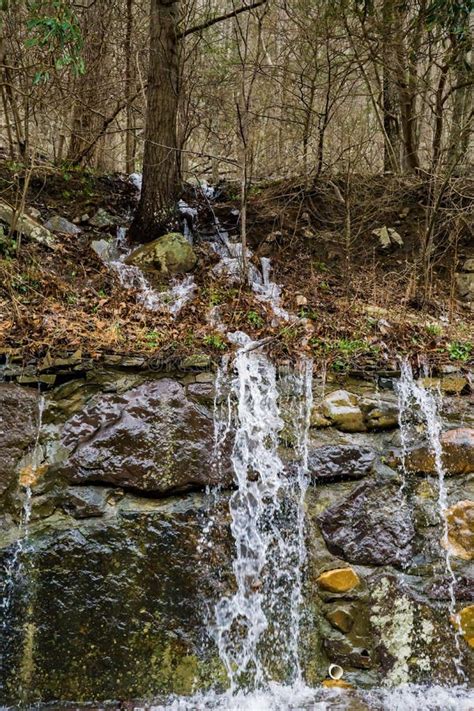 Mountain Wet Weather Waterfall in Goshen Pass Stock Photo - Image of ...