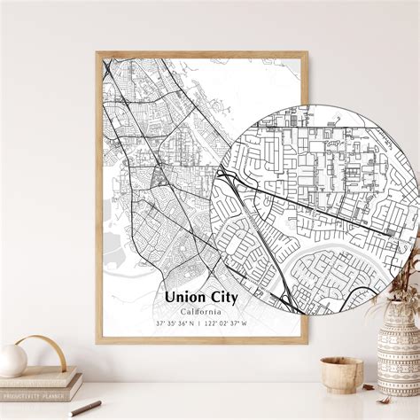 Map of Union City Digital File, Modern City Map, Union City Printable ...