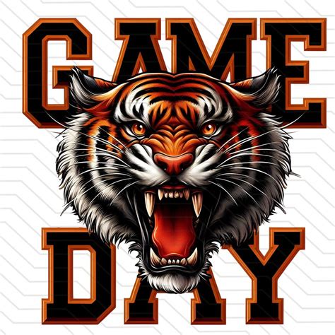 Tigers Game Day Png Tigers Mascot Logo Tigers T-shirt Sublimation ...