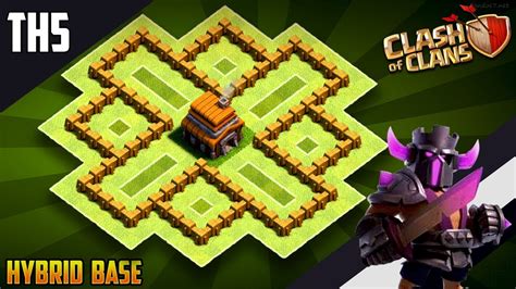 NEW BEST TH5 HYBRID/TROPHY[defense] Base 2019!! Town Hall 5 Hybrid Base ...