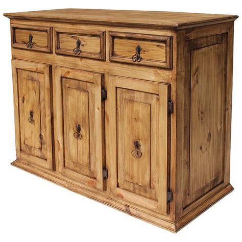 Rustic Pine Furniture - Small Sideboard - La Fuente Imports