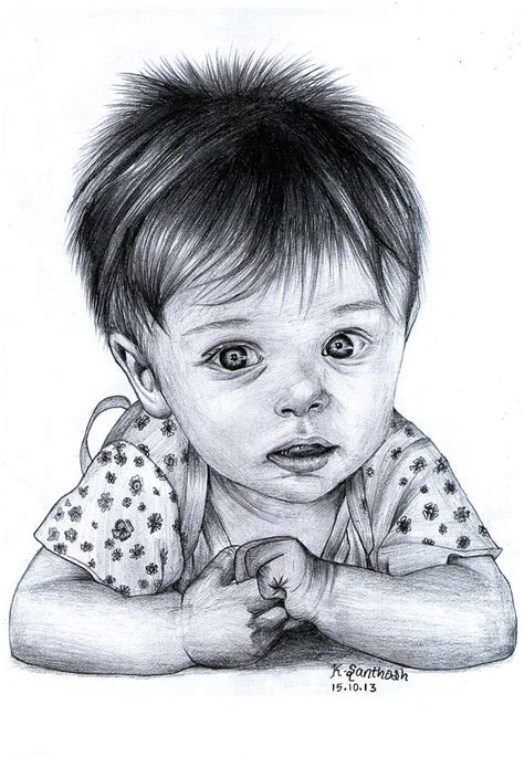 Pencil Drawing Baby - bestpencildrawing