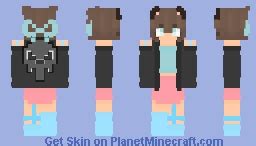 Cute Cat Girl Skin Minecraft Skin