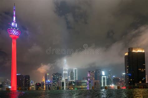 Kuala Lumpur City Skyline at Night Stock Image - Image of scene ...