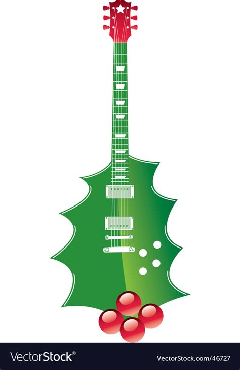 Christmas guitar Royalty Free Vector Image - VectorStock