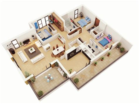 20 Stylish Modern Home 3D Floor Plans - Decor Units