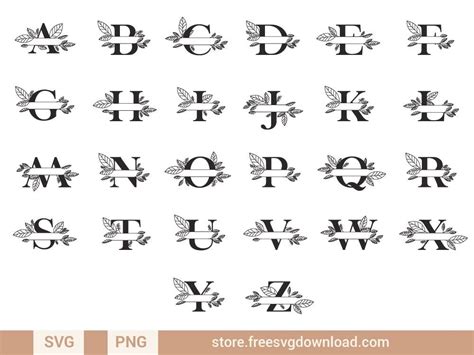 Monogram Alphabet, Circle Monogram, Floral Monogram, Monogram Fonts ...