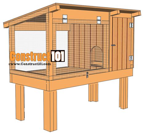 Rabbit Hutch Plans - Step-By-Step Plans - Construct101