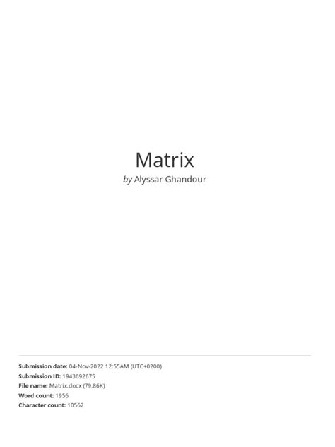 Matrix | PDF