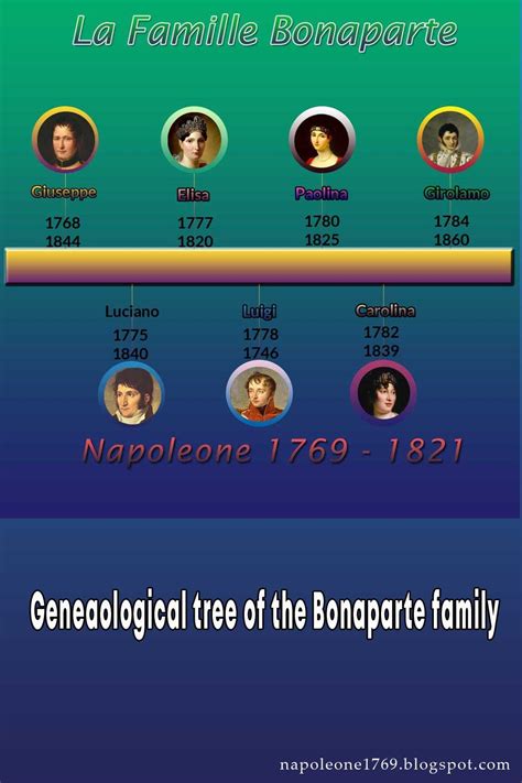 Geneaological tree of the Bonaparte family. Napoleon was the second ...