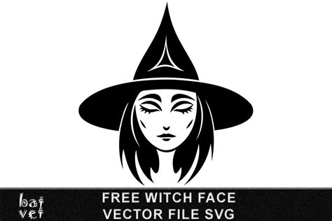 FREE Cute Witch Vector File / Witch Face Graphic by BatVet · Creative ...