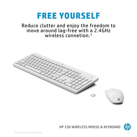 Hp 230 Wireless White Keyboard And Mouse Combo 1600 Dpi (3l1f0aa) at ...