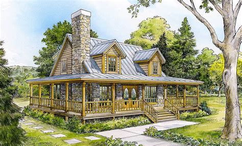 Wrap-Around Country Porch - 46002HC | Architectural Designs - House Plans