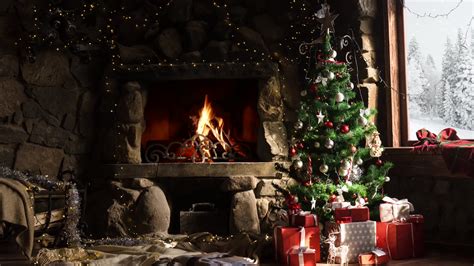 Christmas fireplace 4k - bytesholoser