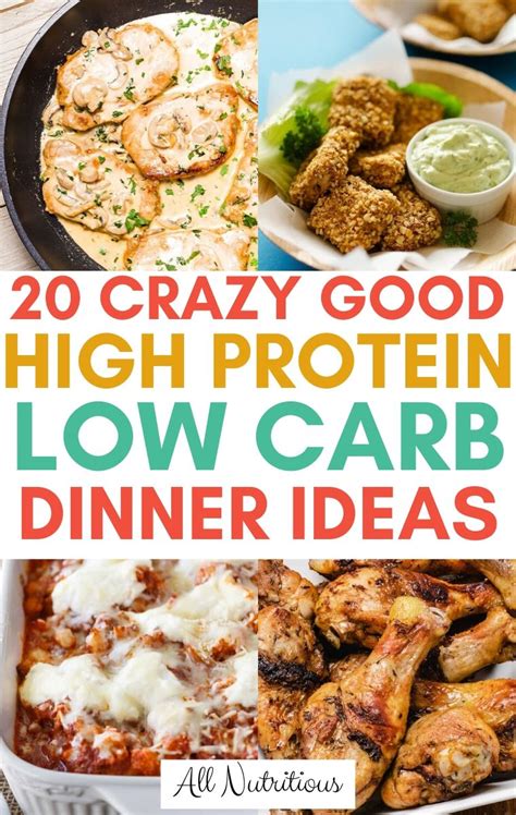 20 High Protein Low Carb Dinner Ideas - All Nutritious