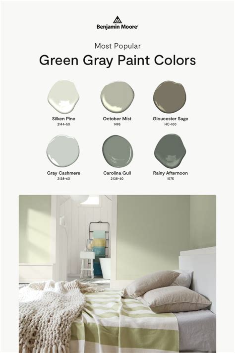 Most Popular Green Gray Paint Colors in 2023 | Room makeover ...