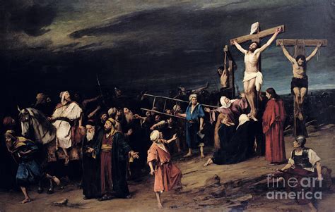 Christ On The Cross Painting by Mihaly Munkacsy